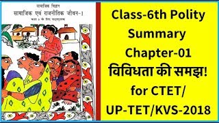 Class 6 Political Science NCERT Summary  Chapter01 in Hindi  for CTETDSSSBKVSUPTET 2018 [upl. by Grefer]