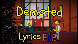 Demoted Lyrics FNF charted [upl. by Alysoun]