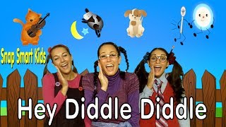 Nursery Rhymes  Hey Diddle Diddle  Snap Smart Kids [upl. by Annekam]