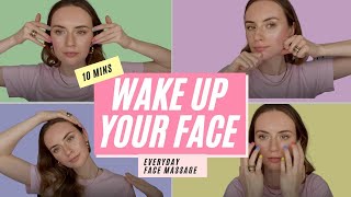 10 MIN EVERYDAY FACE MASSAGE  great after your skincare routine for glowing skin  All You Can Face [upl. by Notsag250]