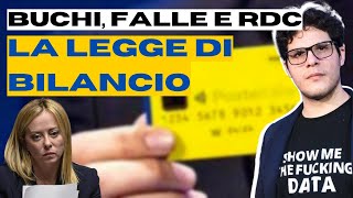 RDC i buchi e le falle nella legge di bilancio di Giorgia Meloni [upl. by Casandra65]