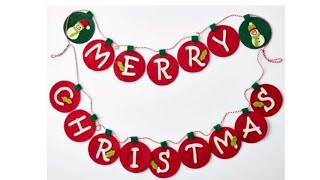 How to make Christmas banner  Diy banner for Christmas decorations ideas [upl. by Bent351]