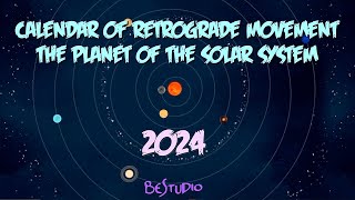 Retrograde 2024 Calendar of retrograde motion of planets [upl. by Hull]