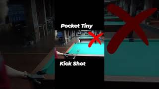 Pocket Kick Shot for Beginners billiards billiardskillscuesports pooltrickshot snooker [upl. by Alfy]