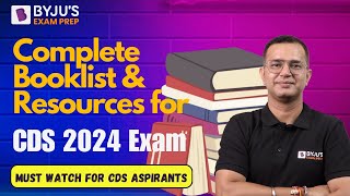 Complete Booklist amp Resources for CDS 2024 Exam  Best Books for CDS Exam Preparation  CDS 2024 [upl. by Nimrahc]