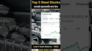 top 5 steel stocks  आपको ख़राबपति बना देगा 🤑 shorts steel [upl. by Kennith]