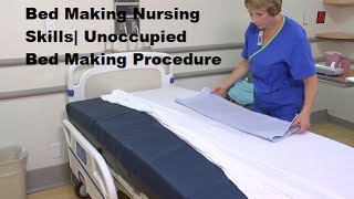 Bed Making Nursing Skills Unoccupied Bed Making Procedure [upl. by Ytissahc626]