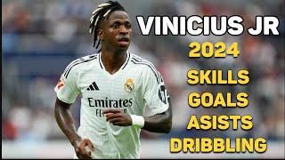 Vinicius Jr Real Madrid 2024 🔥 Skills Goals amp Assists  Dribblings [upl. by Yelekalb]