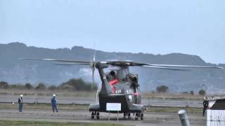 JMSDF AgustaWestland CH101 9192 EngineStartup [upl. by Airdnekal]