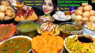 ASMR Eating Spicy SamosaPani PuriJalebiChicken Momos South Indian Street Food ASMR Eating Mukbang [upl. by Valeria401]