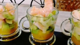 Verrines Crevettes Avocat Mangue [upl. by Lars]