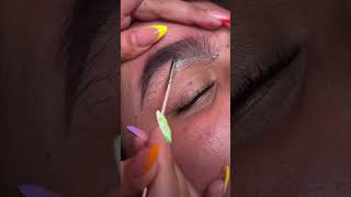 Thick eyebrows Waxing tutorial😲 full brows waxclean browssubscribe♥️eyebrowshotstrendingshorts [upl. by Amor]