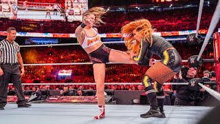 Becky Lynch vs Ronda Rousey WWE WrestleMania Highlights [upl. by Tiphanie]