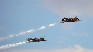 Hispano Buchon at Battle of Britain Airshow  Sept 2022 Duxford UK [upl. by Nalyorf863]