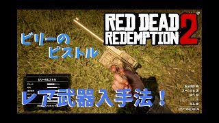 RDR2レア武器入手法！ビリーのピストルレッドデッドリデンプション２ [upl. by Nirrat]