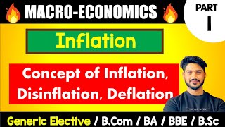 Concept of Inflation Disinflation and Deflation  Macroeconomics  GE BCom BA Bsc DU [upl. by Nired]