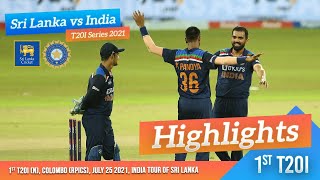 1st T20I Highlights  Sri Lanka vs India 2021 [upl. by Otir]