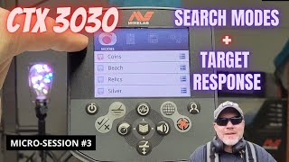 Minelab CTX 3030 Search Modes and Target Response Options  MicroSession 3 [upl. by Rudie513]