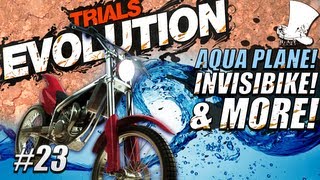 Hatventures  Trials Evolution 23  Aqua Plane Go Kart Invisibike [upl. by Ellerd]