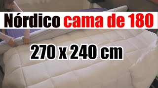 Como hacer la CAMA CON EDREDÓN NÓRDICO de gran tamaño 270x240 😅 Consejos de decoración y confort [upl. by Anitak303]