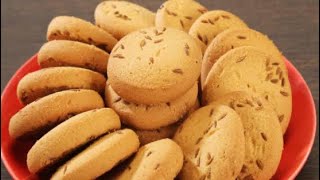 Jeera Biscuits Recipe With Wheat Flour NO OVEN  NO EGG  Indian Cumin Cookies  Namkeen Biscuits [upl. by Elata368]