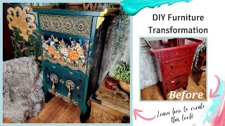 Transforming Furniture With Moulds Paint Blending And Raised Stencils  DIY Tips amp Techniques [upl. by Reywas]