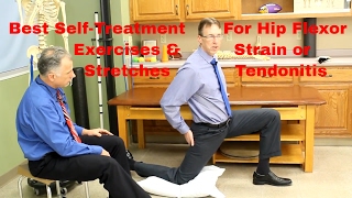 Hip Flexor StrainTendonitis Best Stretches Exercises amp SelfTreatment [upl. by Aled63]