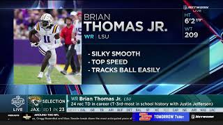 Jaguars Select Brian Thomas Jr With No 23 Pick in 2024 NFL Draft [upl. by Jaymee238]