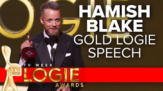 Hamish Blake wins the Gold Logie  TV Week Logie Awards 2022 [upl. by Thorrlow]