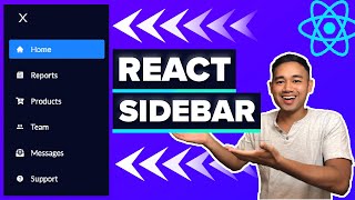 React Sidebar Navigation Menu Tutorial  Beginner React JS Project Using Hooks amp Router [upl. by Oknuj]