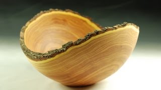 Finishturning a Natural Edge Chinaberry Bowl [upl. by Esidnac]