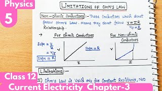 5 Limitations of Ohms Law Non ohmic conductors Current Electricity Class12 Physics neet jee [upl. by Schilt]