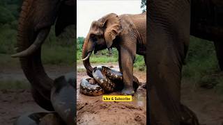 Giant Python eating Elephant shortsvideo [upl. by Grefe]