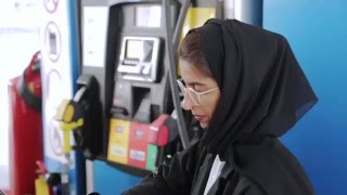 Minister of State for FNCA demonstrates selfservice fuelling at ADNOC SMART service station [upl. by Hgielime931]