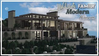 ROBLOX Bloxburg Hillside Family Modern Mansion Speedbuild  Part One 18 Million [upl. by Mcwherter333]