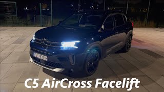 Citroen C5 AirCross 2023  FIRST look at night in 4K  Shine Pack Exterior  Interior PHEV [upl. by Hpesoj]