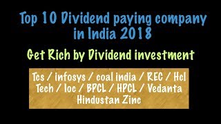 Top 10 Dividend paying company in India 2018  Dividend portfolio sample [upl. by Delaney]