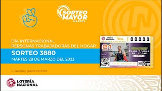 Sorteo Mayor No 3880 quotCELEBRANDO EL DÃA INTERNACIONAL DE PERSONAS TRABAJADORAS DEL HOGAR quot [upl. by Calida766]