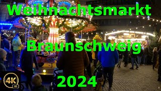 🦁 Braunschweiger 🎄🎡 Weihnachtsmarkt 2024 4K [upl. by Short]