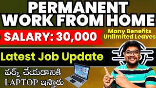 Permanent Work from Home job  Online job at Home  SALARY30K  Latest jobs in Telugu VtheTechee [upl. by Zephaniah966]