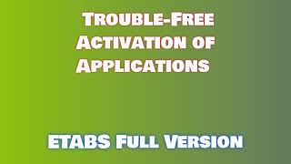 Quick Guide Installing and Activating ETABS  ETABS 2024 Download [upl. by Hun270]