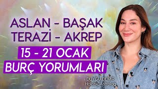 Aslan  Başak  Terazi  Akrep  15  21 Ocak Burç Yorumları  Astroloji Gurusu [upl. by Wende752]