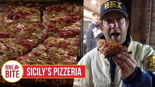 Barstool Pizza Review  Sicilys Pizzeria Detroit MI [upl. by Anyat658]