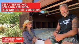 Deep Litter Method Explained Plus What to Put in Your Run Santa Fe Modern Chicken Coop [upl. by Randi]