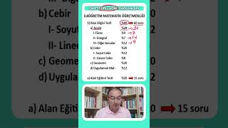 İlköğretim Matematik Öğretmenliği ÖABT Soru  Konu Dağılımları Nelerdir matematik [upl. by Ahseinat]