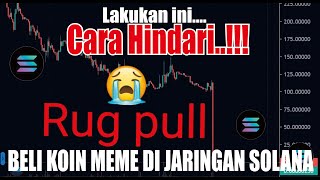 Cara Hindari Rug Pull Beli Koin MEME SOLANA [upl. by Zelten]