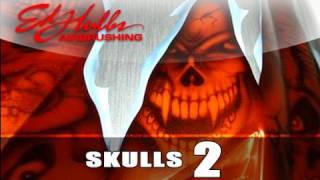 Airbrushing SKULLS  part  2 of 2 [upl. by Kitrak]