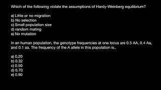 HardyWeinberg assumptions explained [upl. by Adiaj200]