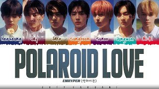 ENHYPEN 엔하이픈  Polaroid Love Lyrics Color CodedHanRomEng [upl. by Rj53]