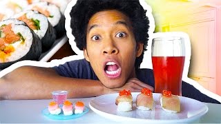 CANDY SUSHI VS REAL SUSHI [upl. by Elylrac]